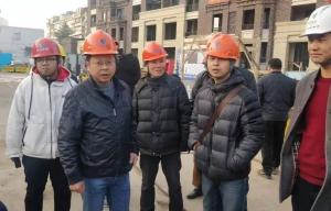 湖州市質(zhì)監(jiān)站、公共事業(yè)中心相關(guān)領(lǐng)導(dǎo)帶班參觀達(dá)昌府標(biāo)桿工地